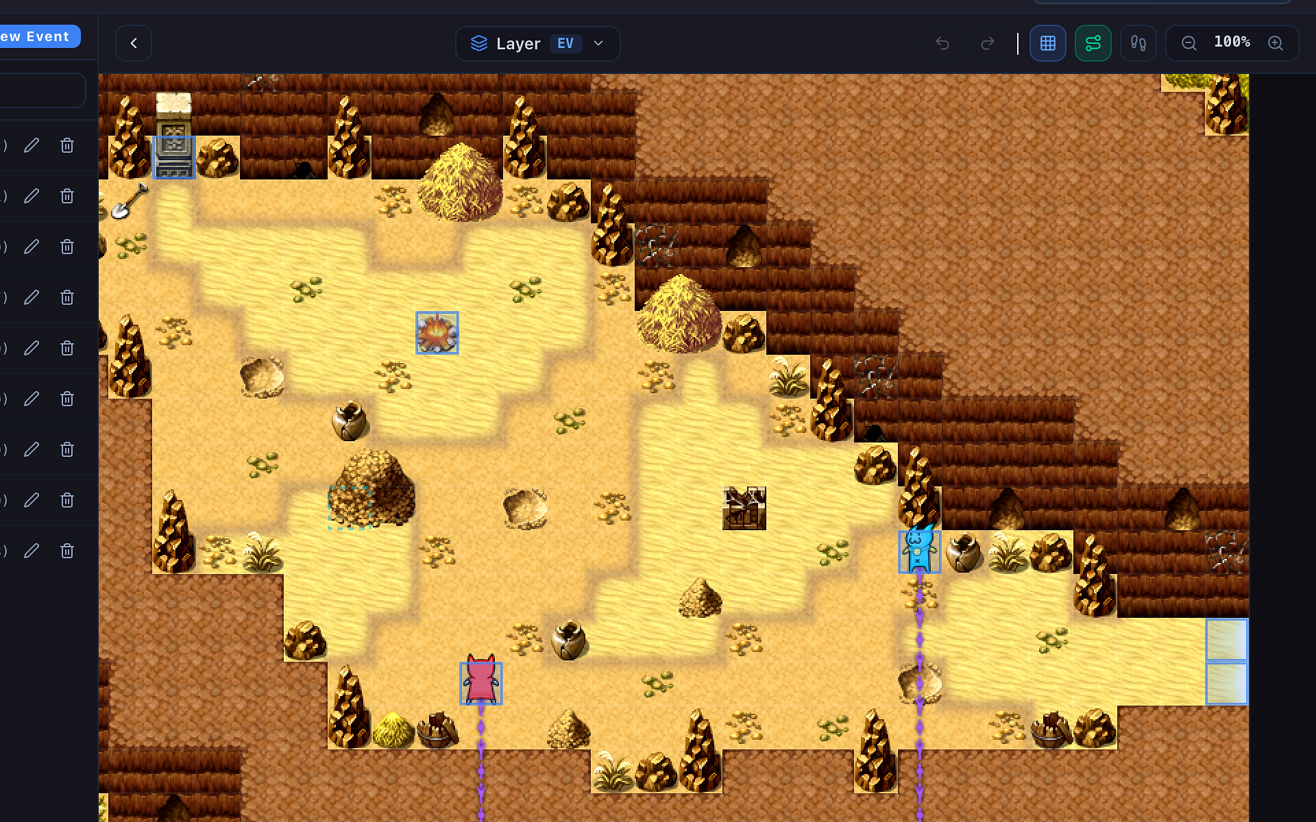 View movement routes directly in the editor